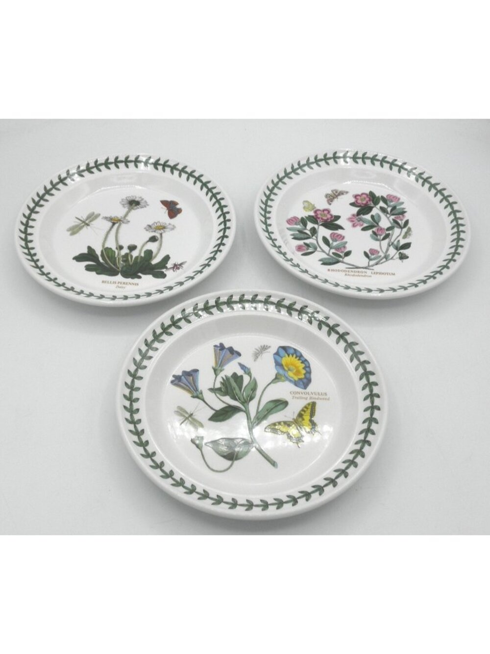 Portmeirion Botanic Garden 7-1/4 Inch Bread Plates Set of 3 Assorted PRTBOG